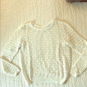 Parker White Knit Sweater